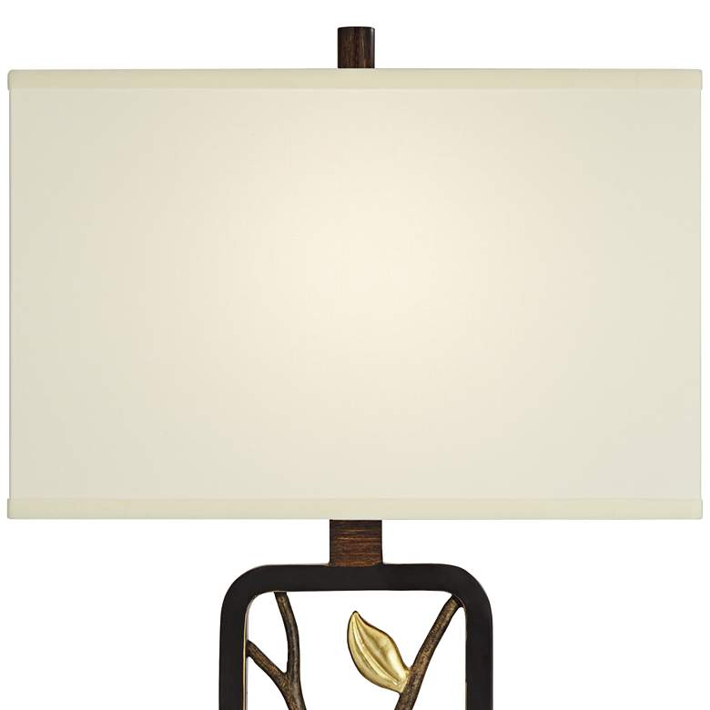 Image 4 Pacific Coast Lighting Vera Bronze Branch and Leaves Sculptural Table Lamp more views