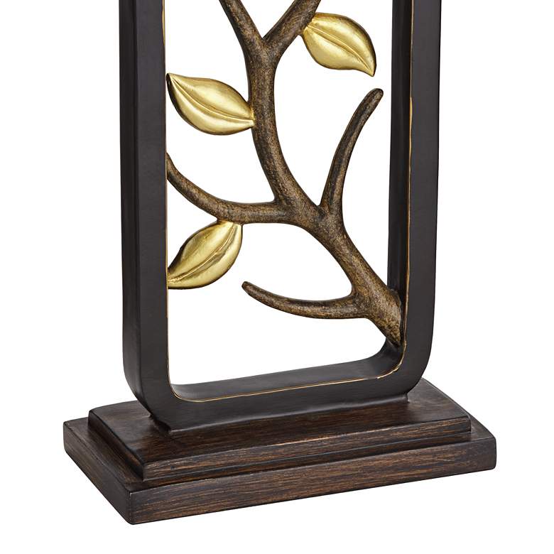 Image 6 Pacific Coast Lighting Vera Bronze Branch and Leaves Sculptural Table Lamp more views