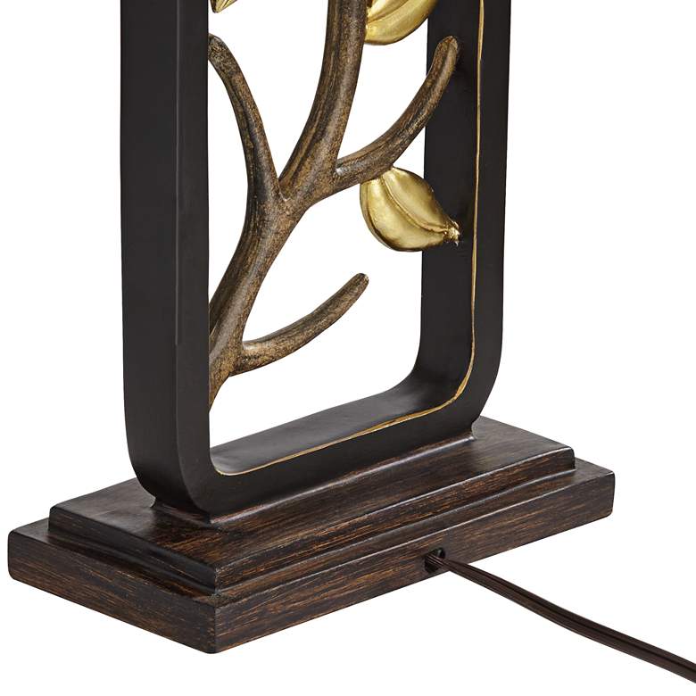 Image 7 Pacific Coast Lighting Vera Bronze Branch and Leaves Sculptural Table Lamp more views