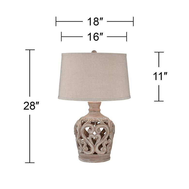 Image 6 Pacific Coast Lighting Verducci Traditional Scroll Ceramic Table Lamp more views