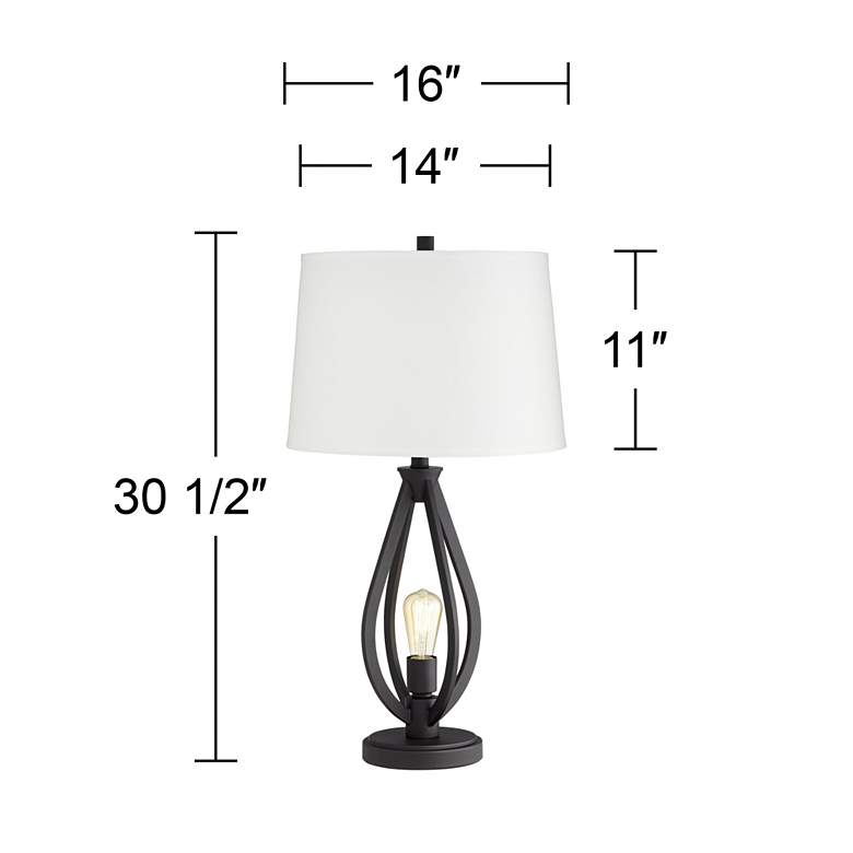 Image 6 Pacific Coast Lighting Verna 30 1/2" Black Night Light Table Lamp more views
