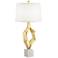 Pacific Coast Lighting Vienna Open Geometric Gold Leaf Modern Table Lamp