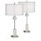 Pacific Coast Lighting Vincent Nickel Crystal Console Table Lamps Set of 2