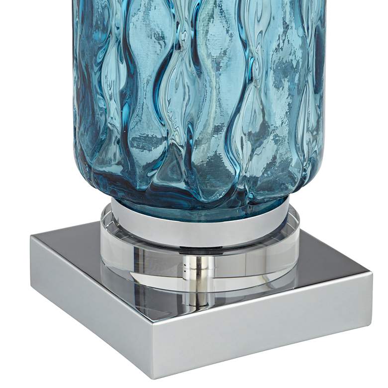 Image 7 Pacific Coast Lighting Waverly Blue Glass Modern Coastal Table Lamp more views