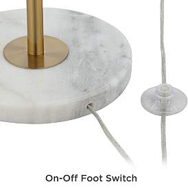 Image5 of Pacific Coast Lighting Westford Brass and White Glass Downbridge Floor Lamp more views