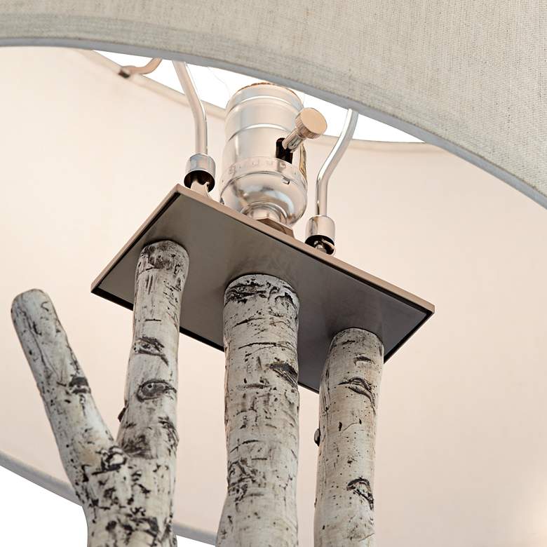 Image 4 Pacific Coast Lighting White Forest Rustic Birch Tree Branches Table Lamp more views