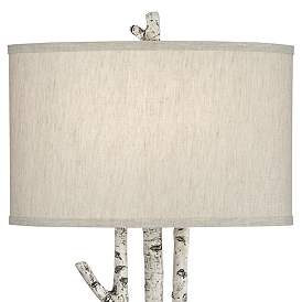 Image4 of Pacific Coast Lighting White Forest Rustic Birch Tree Table Lamps Set of 2 more views