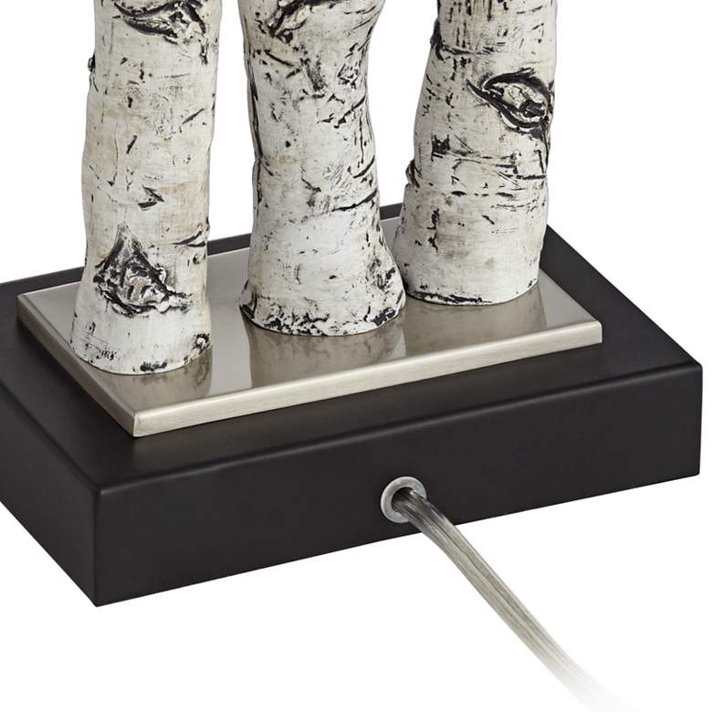 Image 7 Pacific Coast Lighting White Forest Rustic Birch Tree Table Lamps Set of 2 more views
