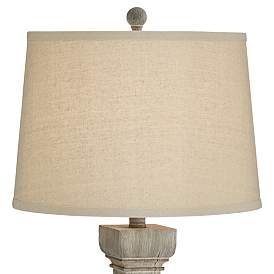 Image4 of Pacific Coast Lighting Wilmington Gray Wash Poly Wood Table Lamps Set of 2 more views