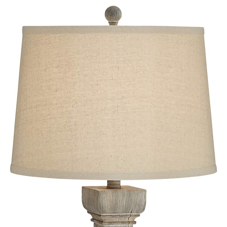 Image 4 Pacific Coast Lighting Wilmington Gray Wash Poly Wood Table Lamps Set of 2 more views