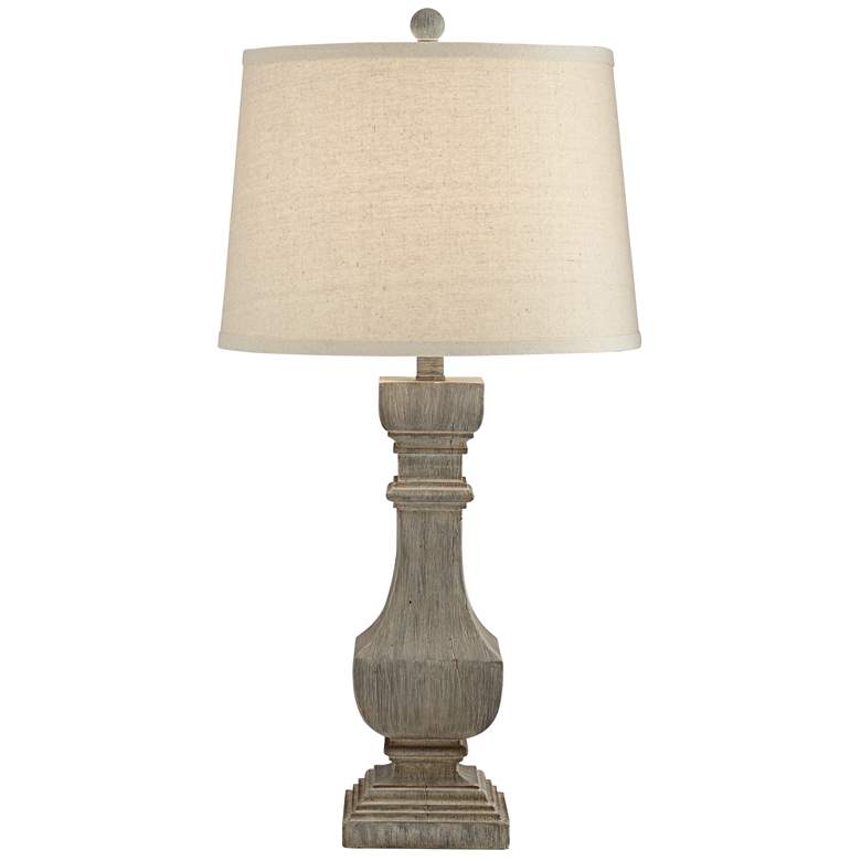Image 6 Pacific Coast Lighting Wilmington Gray Wash Poly Wood Table Lamps Set of 2 more views