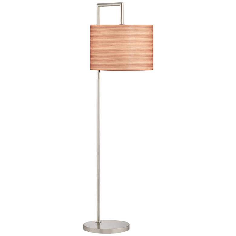 Image 1 Pacific Coast Lighting Wilson 64" High Brushed Nickel Arc Floor Lamp