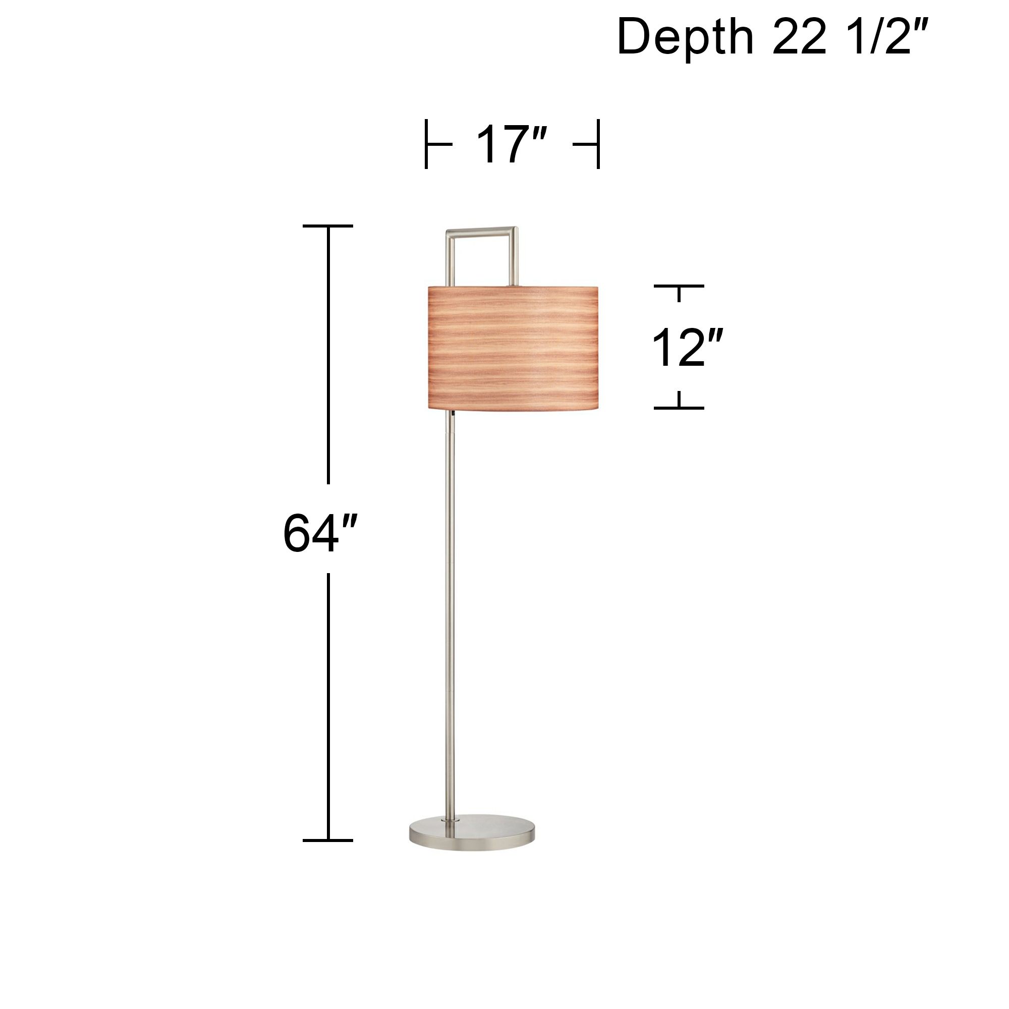 Image 3 Pacific Coast Lighting Wilson 64" High Brushed Nickel Arc Floor Lamp more views