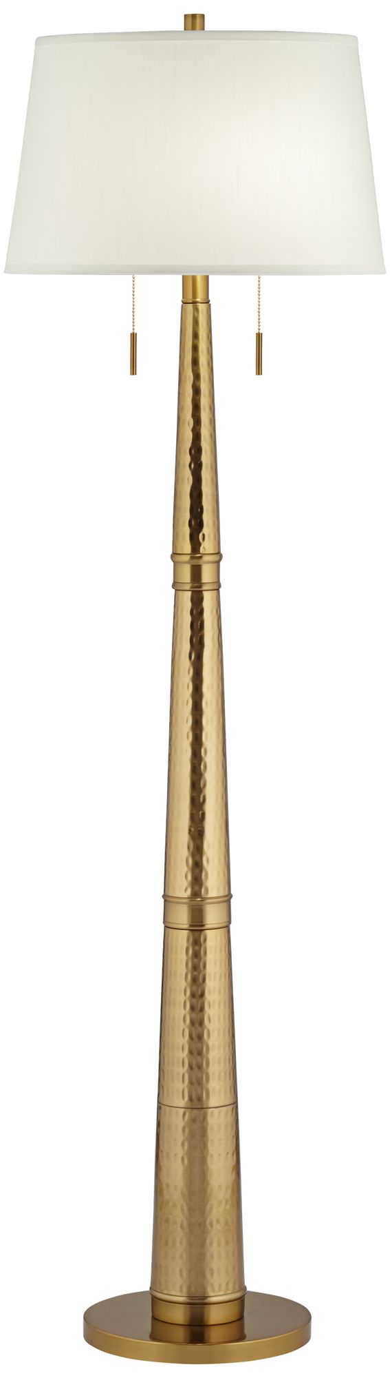 Pacific Coast Lighting Zarah 2-Light Gold Bronze Column Floor Lamp