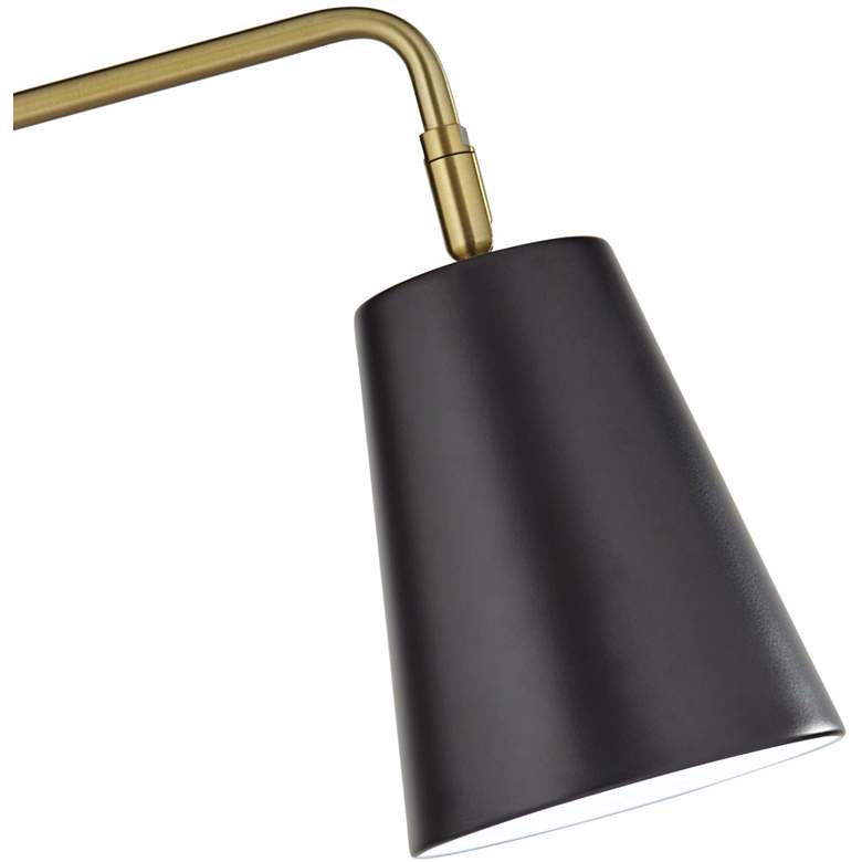 Image 3 Pacific Coast Lighting Zella Black and Brass Offset Arm Floor Lamp more views