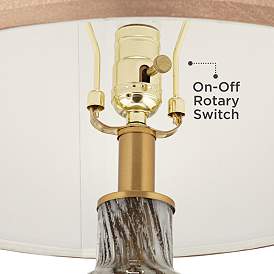 Image5 of Pacific Coast Noor 32 1/2" Mid-Century Modern Gray Glass Table Lamp more views