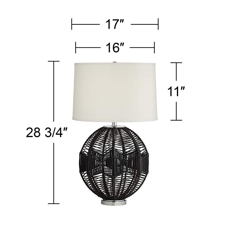 Image 6 Pacific Coast North Shore 28 3/4" Black String Basket Table Lamp more views