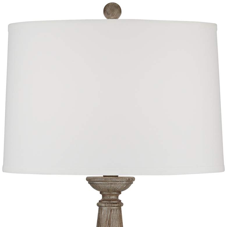 Image 4 Pacific Coast Preston 32 3/4" Light Oak Finish Candlestick Table Lamp more views
