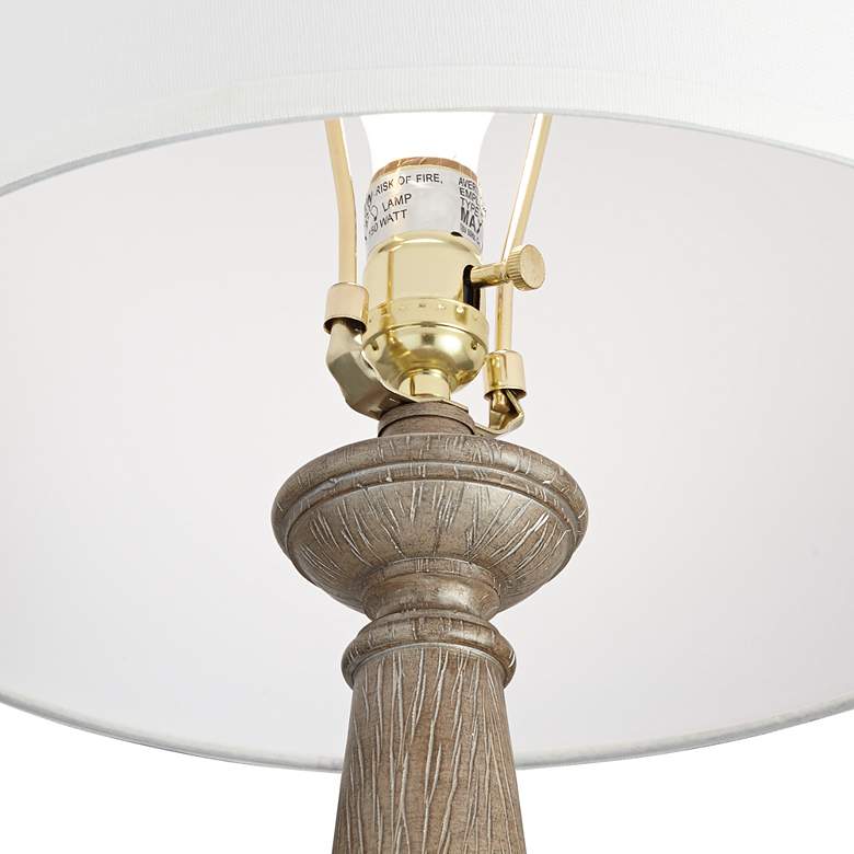 Image 6 Pacific Coast Preston 32 3/4" Light Oak Finish Candlestick Table Lamp more views