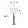 Pacific Coast Preston 32 3/4" Light Oak Finish Candlestick Table Lamp