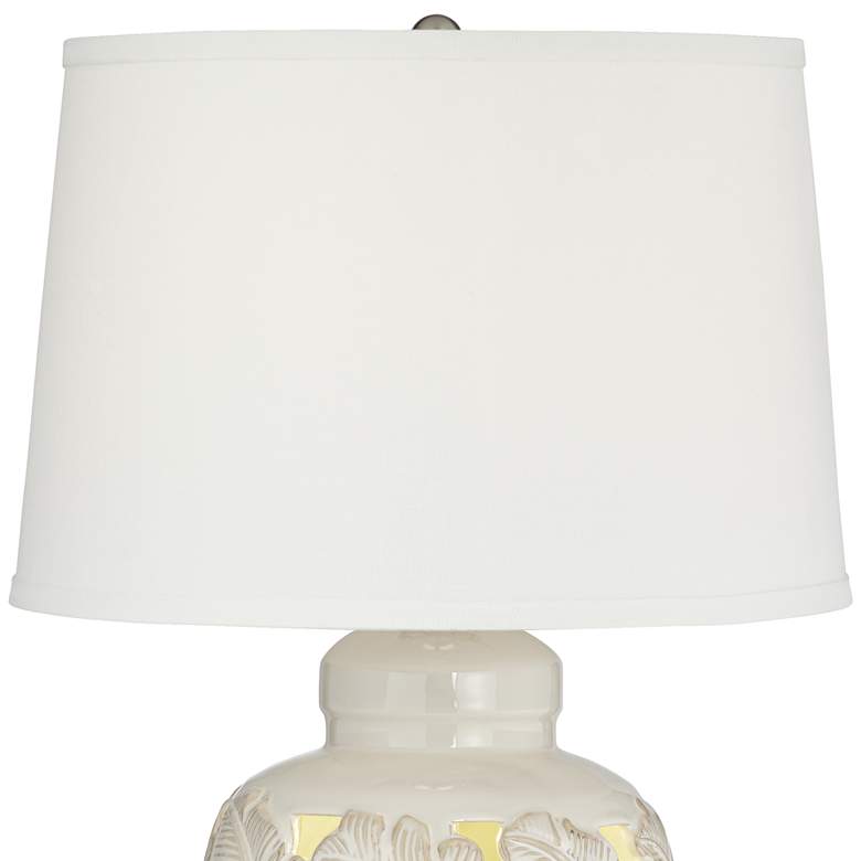 Image 3 Pacific Coast Saldiva 25" Tropical Leaf Night Light Ceramic Table Lamp more views