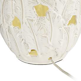 Image5 of Pacific Coast Saldiva 25" Tropical Leaf Night Light Ceramic Table Lamp more views