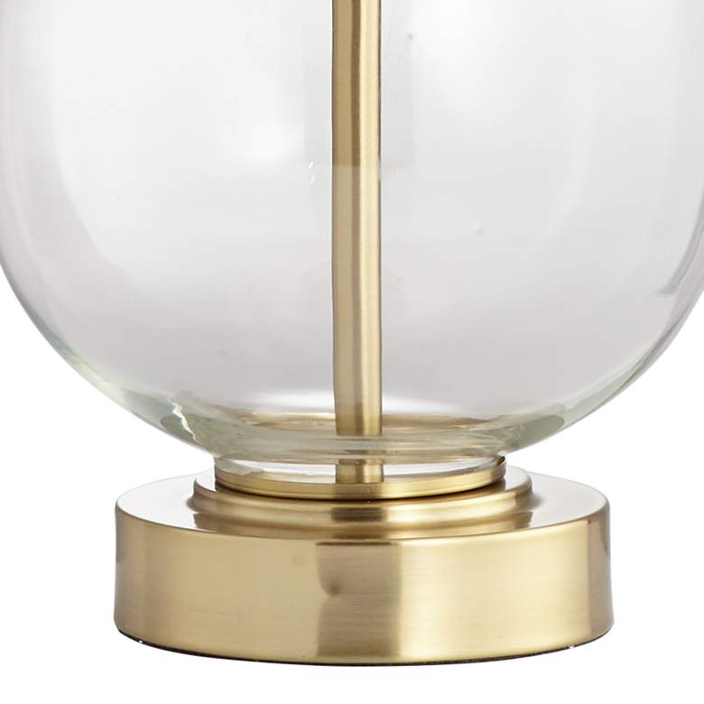 Image 4 Pacific Coast Sophie 29" Glass and Brass Double Shade USB Table Lamp more views