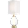 5_Pacific Coast Sophie 29" Glass and Brass Double Shade USB Table Lamp more views