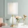 6_Pacific Coast Sophie 29" Glass and Brass Double Shade USB Table Lamp more views