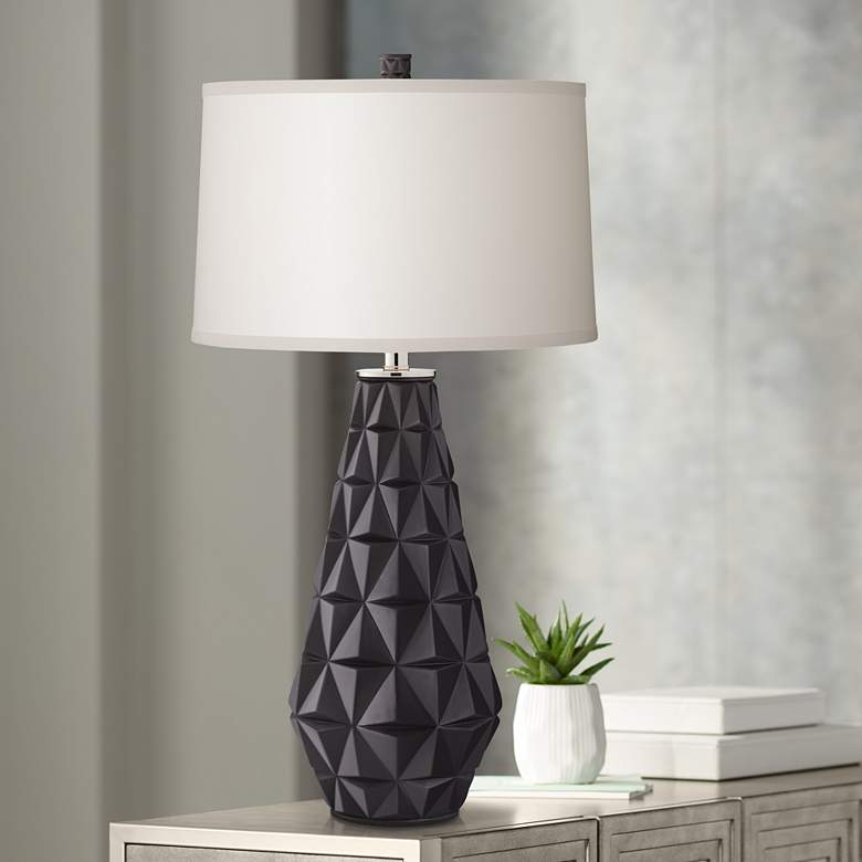 Image 1 Pacific Coast Star Burst 30 1/2" Black Onyx Geometric Table Lamp