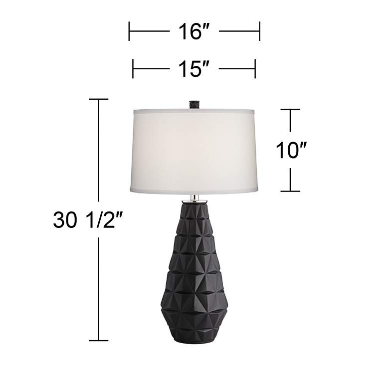 Image 6 Pacific Coast Star Burst 30 1/2" Black Onyx Geometric Table Lamp more views