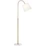 2_Pacific Coast Westford 68" Brass and White Glass Downbridge Floor Lamp