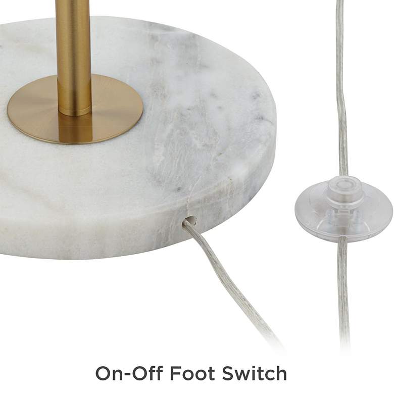 Image 5 Pacific Coast Westford 68" Brass and White Glass Downbridge Floor Lamp more views