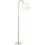 6_Pacific Coast Westford 68" Brass and White Glass Downbridge Floor Lamp more views