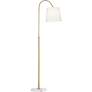 7_Pacific Coast Westford 68" Brass and White Glass Downbridge Floor Lamp more views
