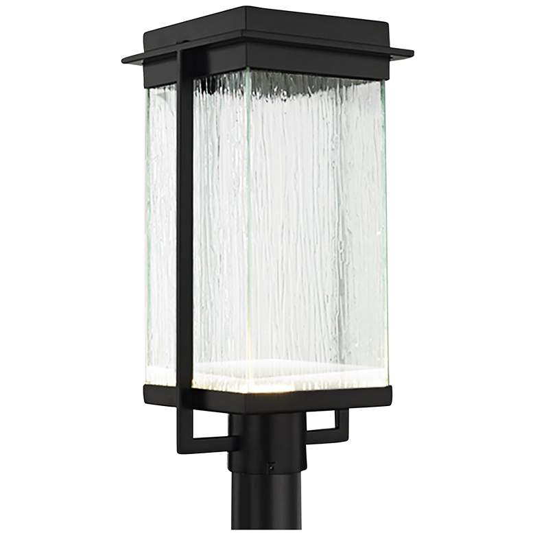 Image 2 Pacific Fusion 18" High Matte Black LED Outdoor Post Light