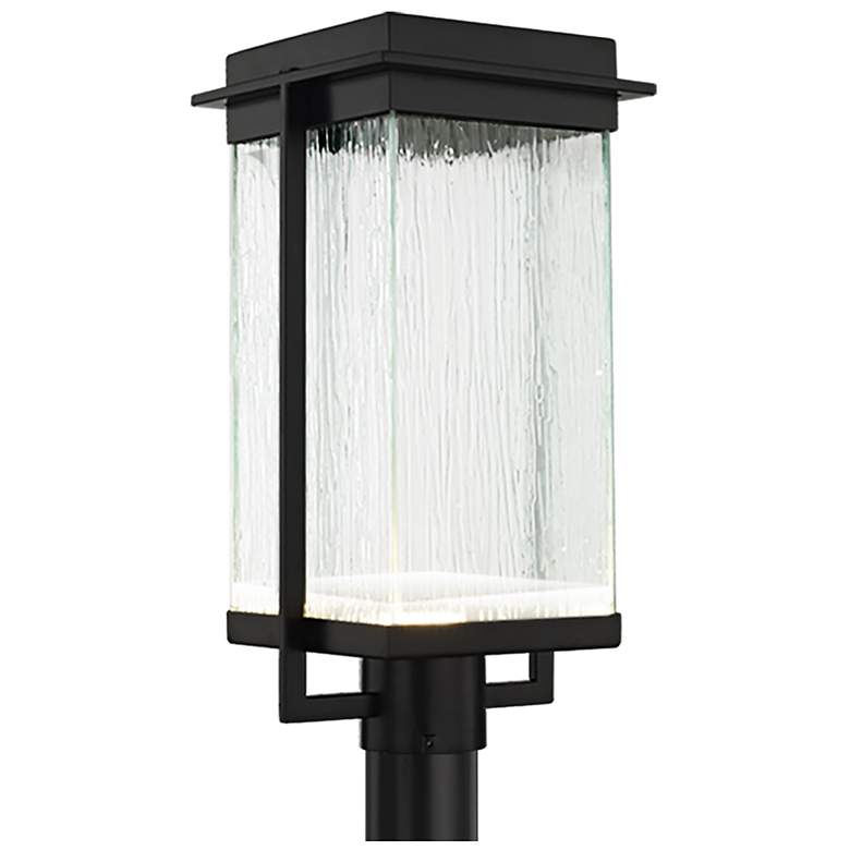 Image 2 Pacific Fusion 18" High Matte Black LED Outdoor Post Light