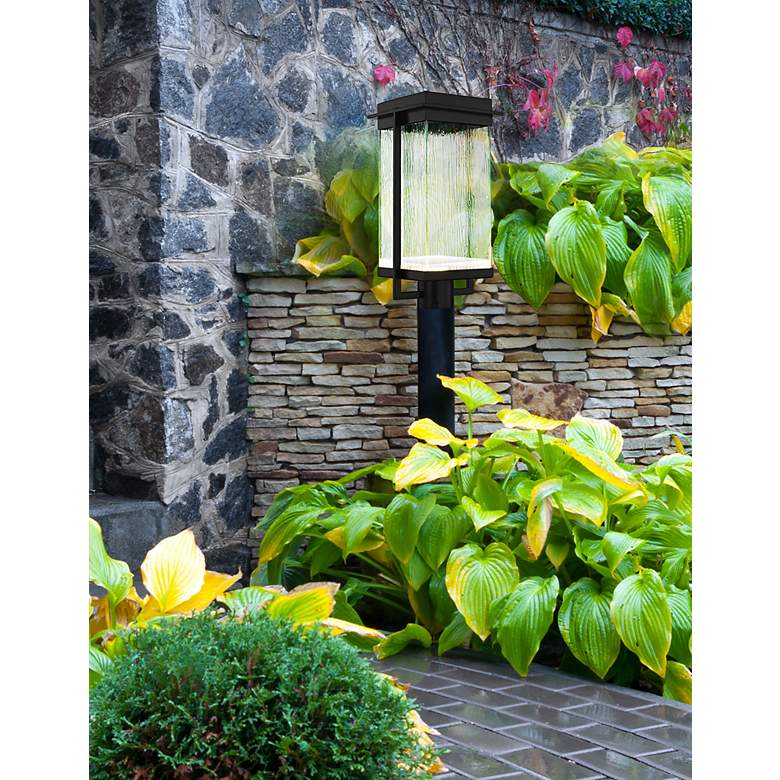 Image 3 Pacific Fusion 18" High Matte Black LED Outdoor Post Light more views