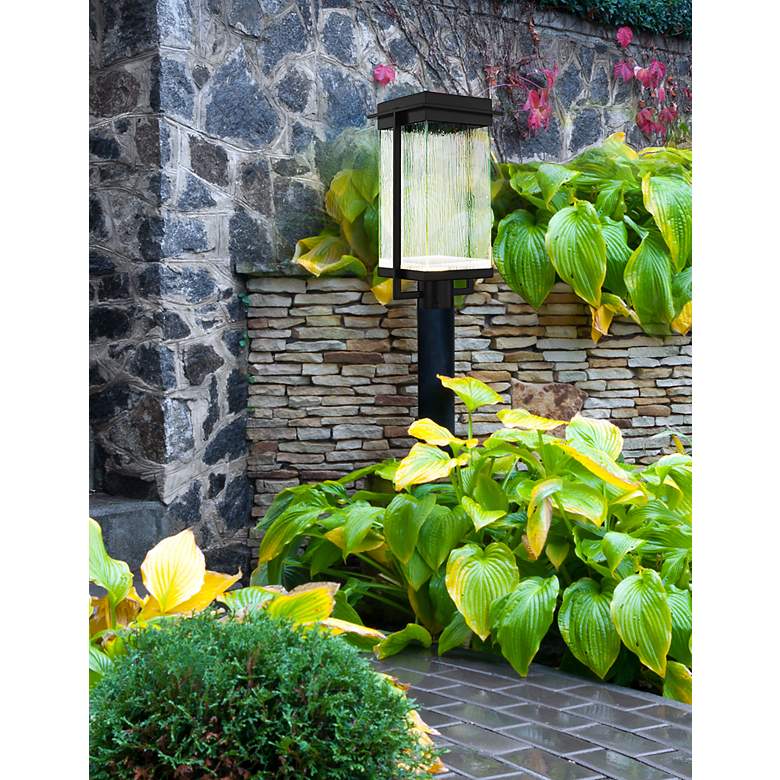 Image 3 Pacific Fusion 18 inch High Matte Black LED Outdoor Post Light more views