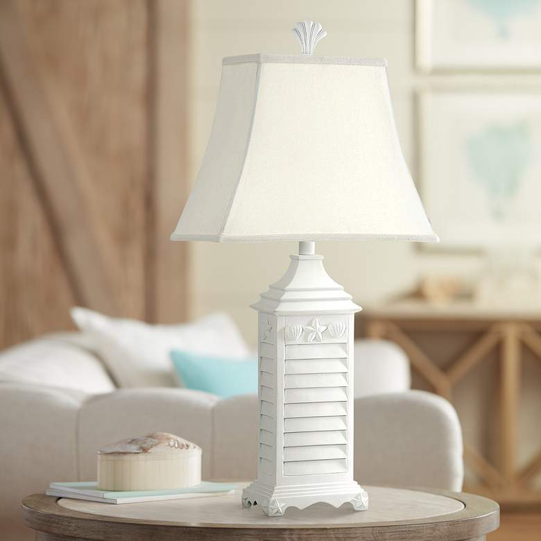 Image 1 Pacific Grove 29 inch  Shell and Starfish Coastal Table Lamp