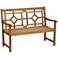 Pacific Grove 47 1/2"W Natural Wood Geometric Outdoor Bench