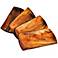 Pacific Merchants Set of 4 Acaciaware® Wood Appetizer Trays
