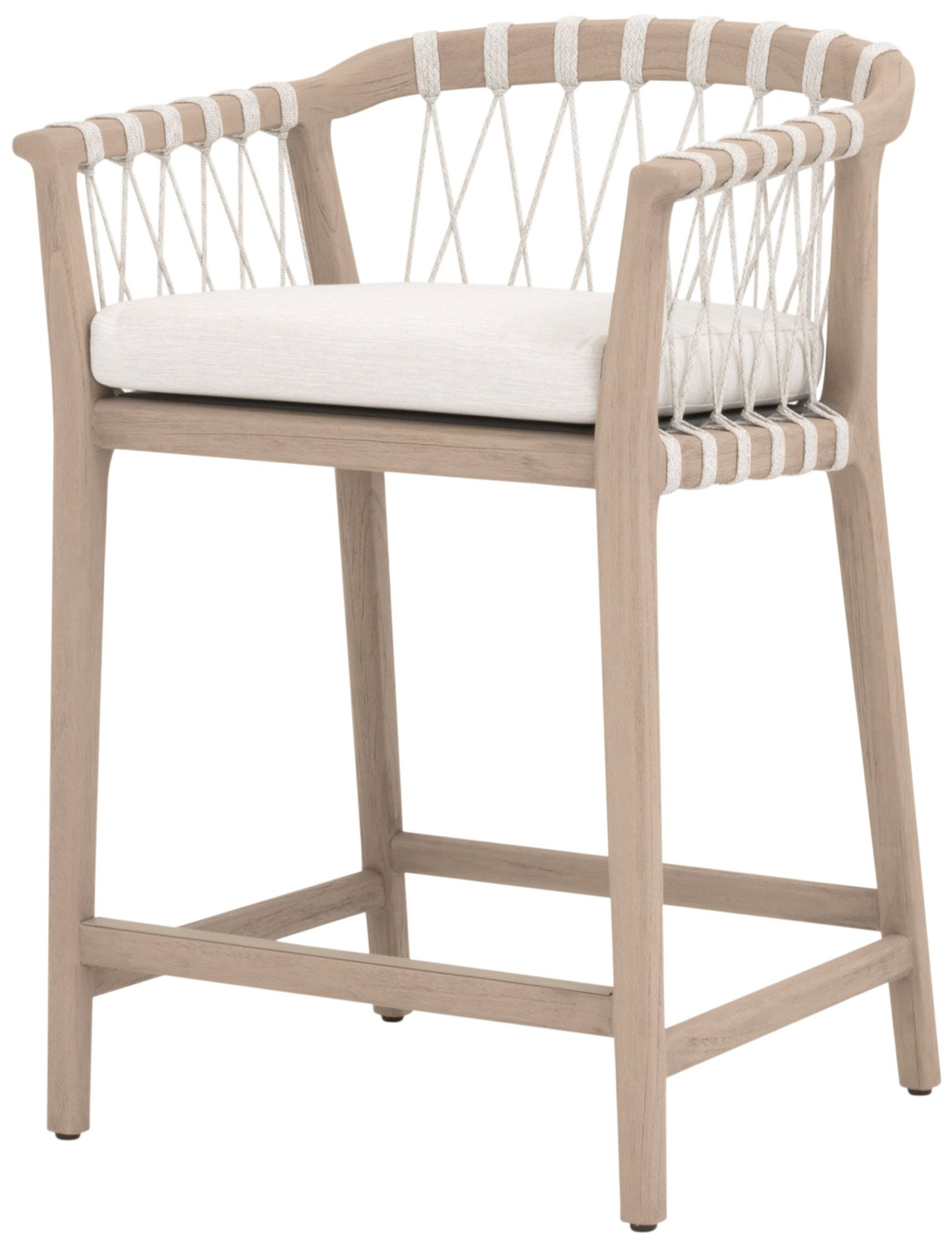 Image 2 Pacific Outdoor Counter Stool, White Speckle Flat Rope more views