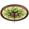 Pacific Palm 16" Wide Bronze 4" Opening Medallion