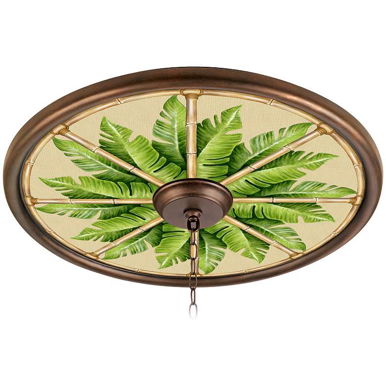 Image 1 Pacific Palm 24 inch Wide Bronze 4 inch Opening Medallion