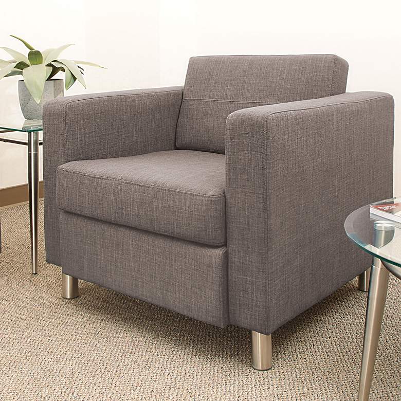 Image 1 Pacific Solid Cement Fabric Armchair