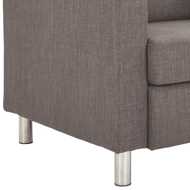 Image 4 Pacific Solid Cement Fabric Armchair more views