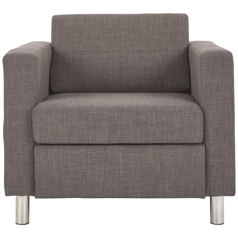 Image 5 Pacific Solid Cement Fabric Armchair more views