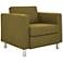 Pacific Solid Green Fabric Armchair