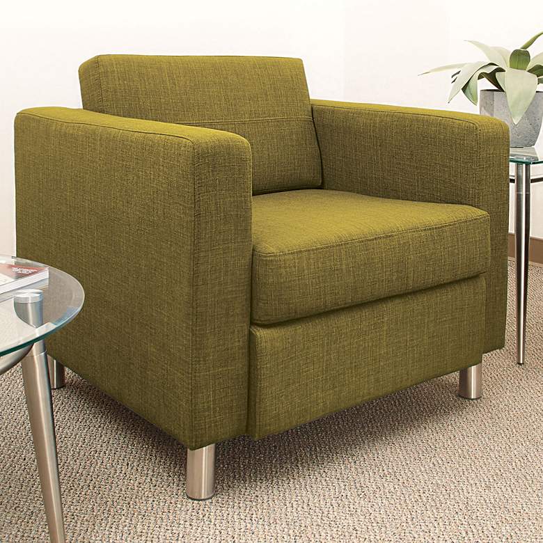 Image 1 Pacific Solid Green Fabric Armchair